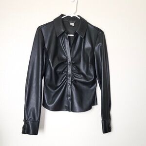 Venus Faux Leather Top- 8